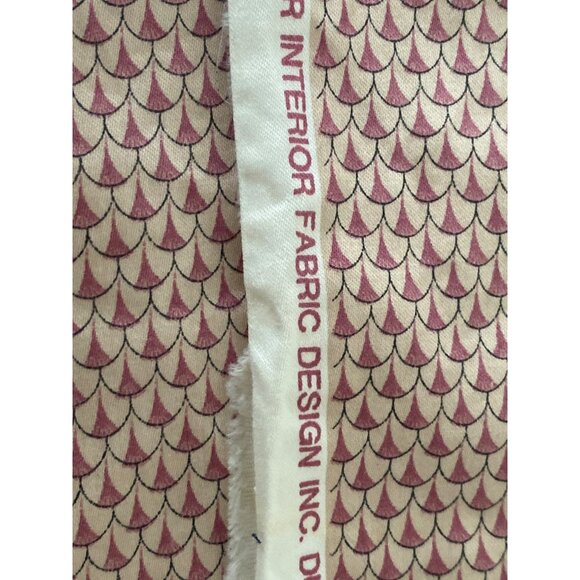 Vintage Fabric Wamsutta Burnt Orange White Lines Anna Rubens Pink Cream Fish Sca - Picture 8 of 13